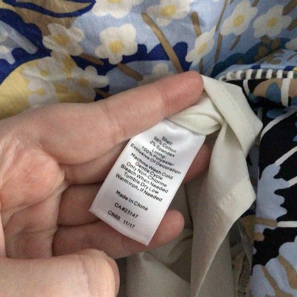 Talbots Women 12 Blue Multi Botanical Garden Flare Hem Short Sleeve Sheath Dress - Picture 8 of 10